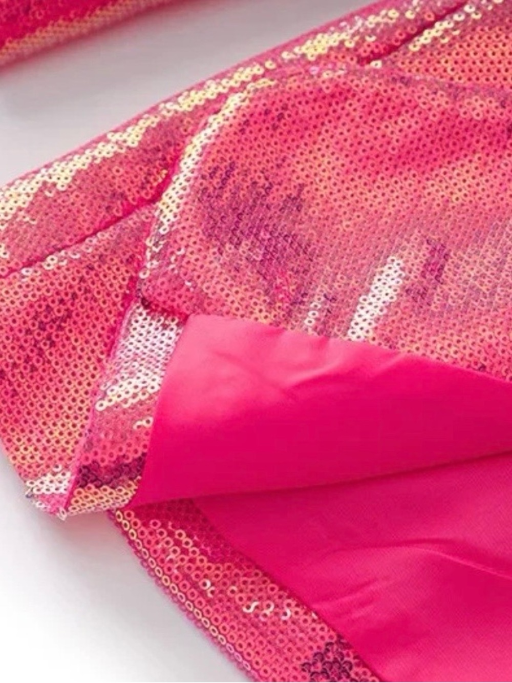 Hot Pink Iridescent Sequin Blazer Jacket & Shorts Set - Picture 14 of 15